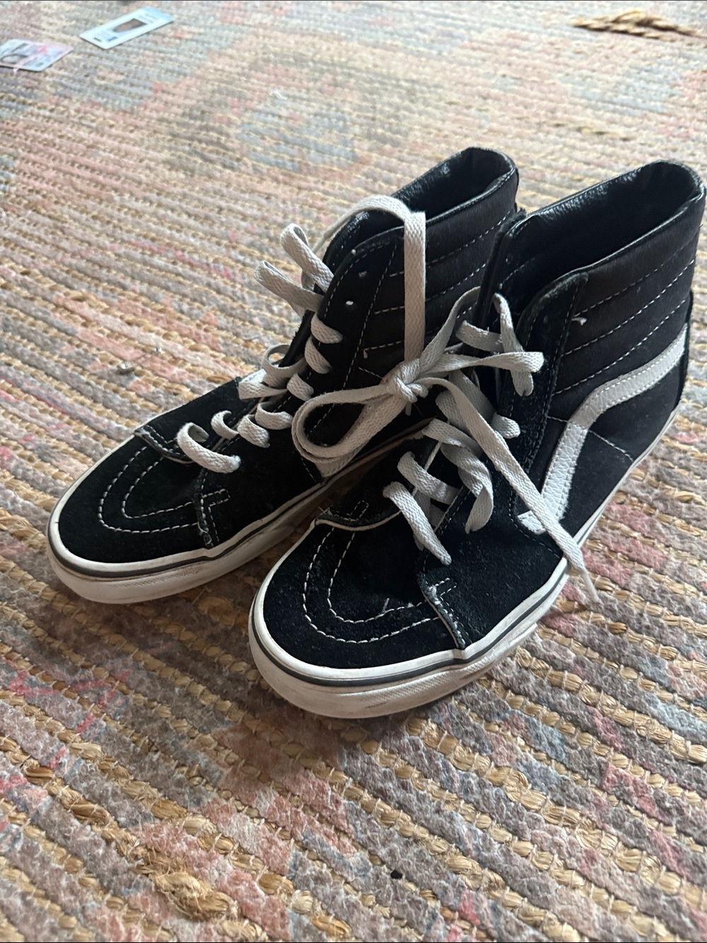 Vans Black and White High-Top Sneakers
